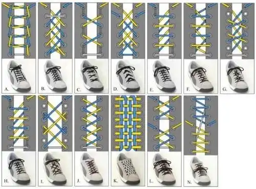 鞋带的多种系法?