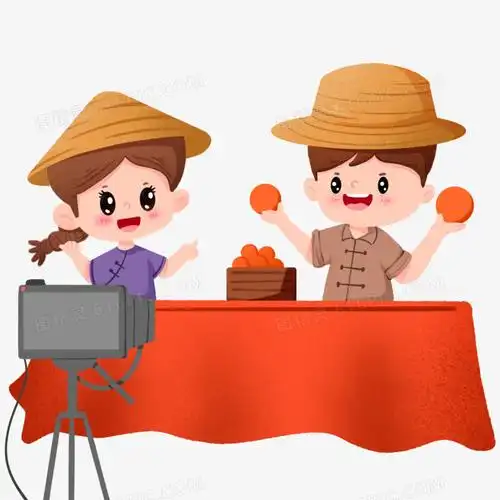 卡通手绘农产品助农直播免抠元素