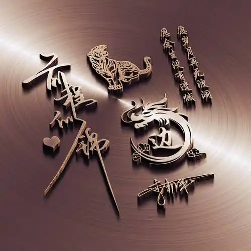 姓氏头像第168期,超好看的3d龙凤呈祥精致签名头像,等你来带走_设计